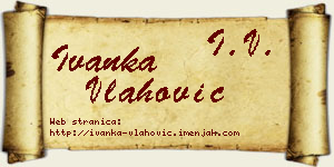Ivanka Vlahović vizit kartica